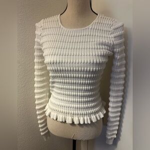 White Long Sleeve Tee Top